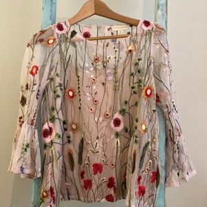Cynthia Rowley embroidered Top